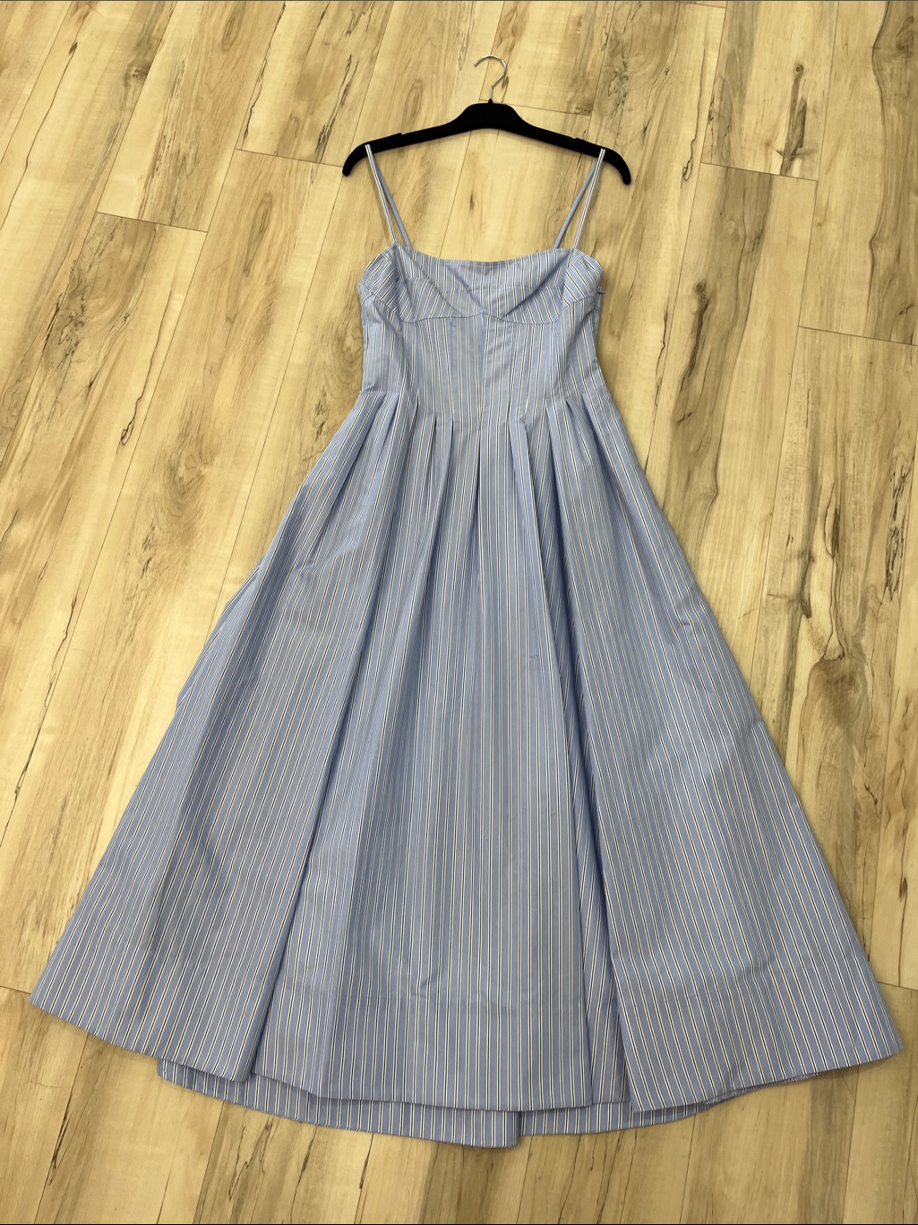 Jonathan Simkhai Light Blue Striped Maxi Dress